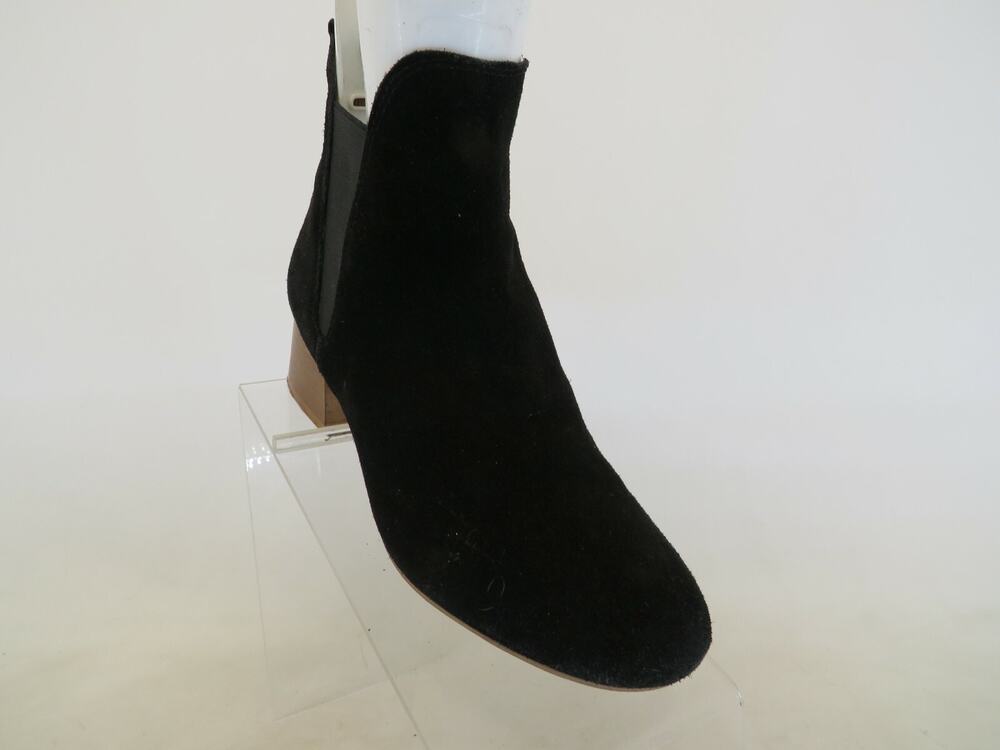 Topshop Womens Black Suede Chelsea Ankle Fashion Boots Bootie Size 8 M